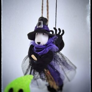 Witch Bull Terrier Ornament