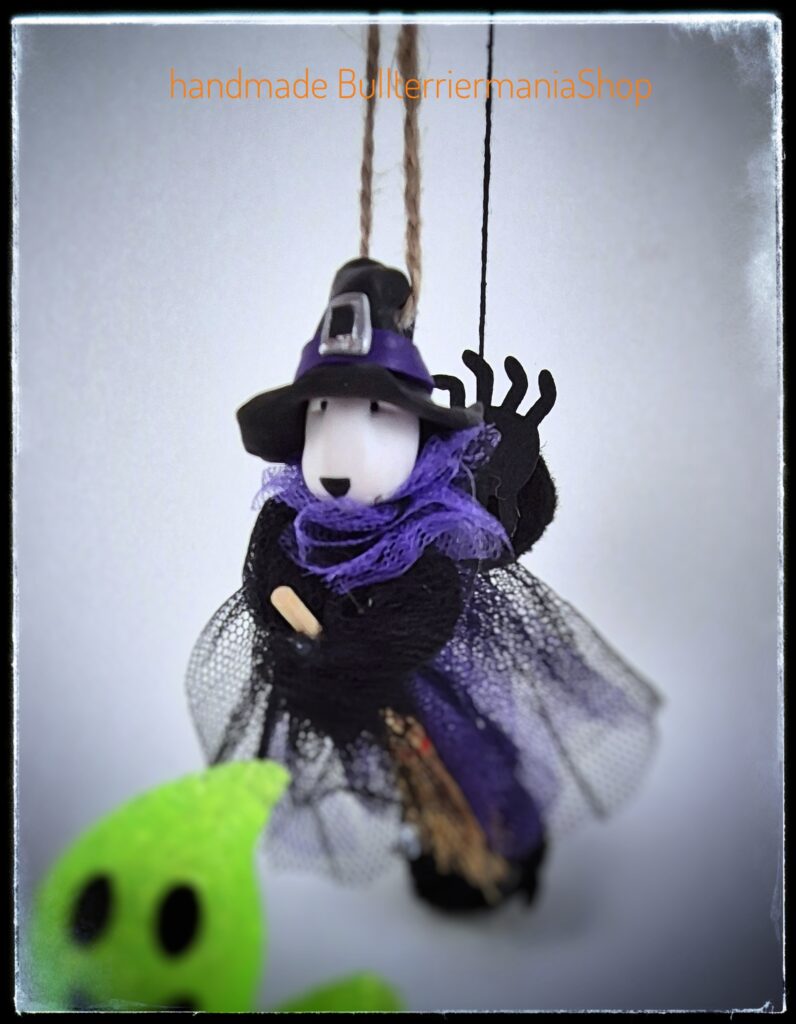 Witch Bull Terrier Ornament