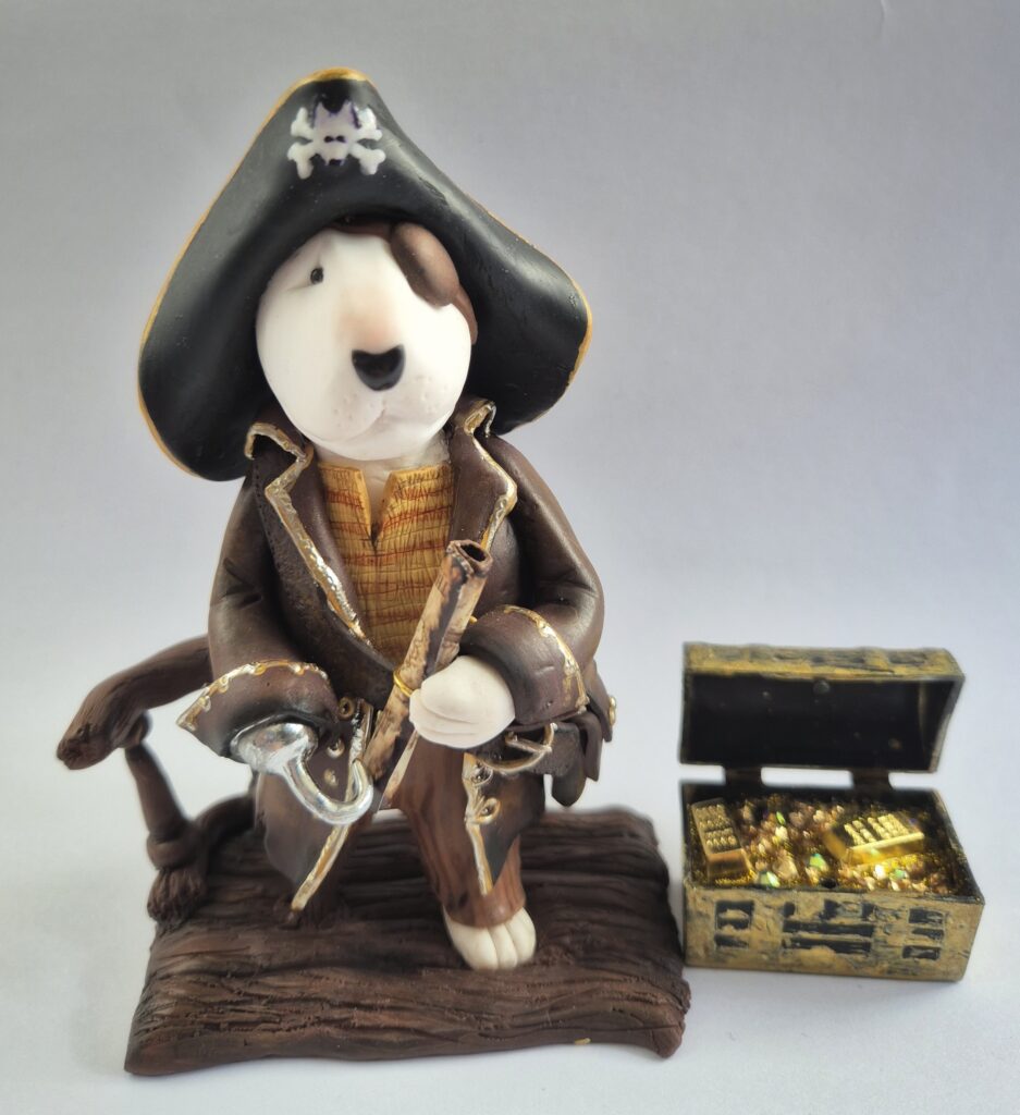 Pirate English Bull Terrier Figurine
