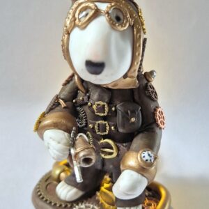 Handmade Steampunk Bull Terrier figurine