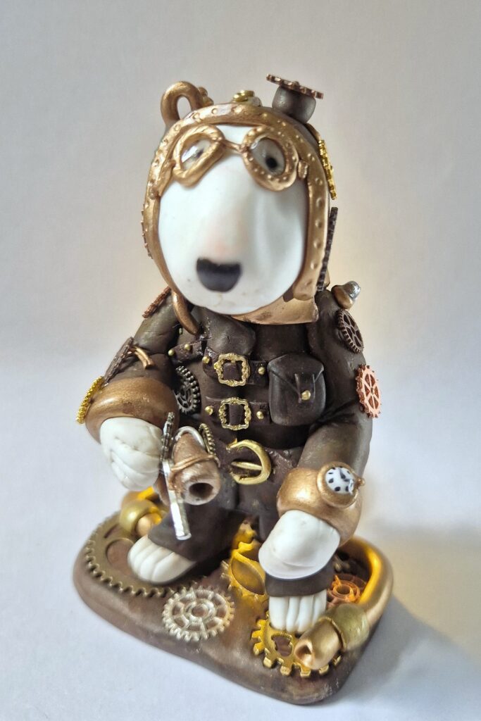 Steampunk Bull Terrier Explorer