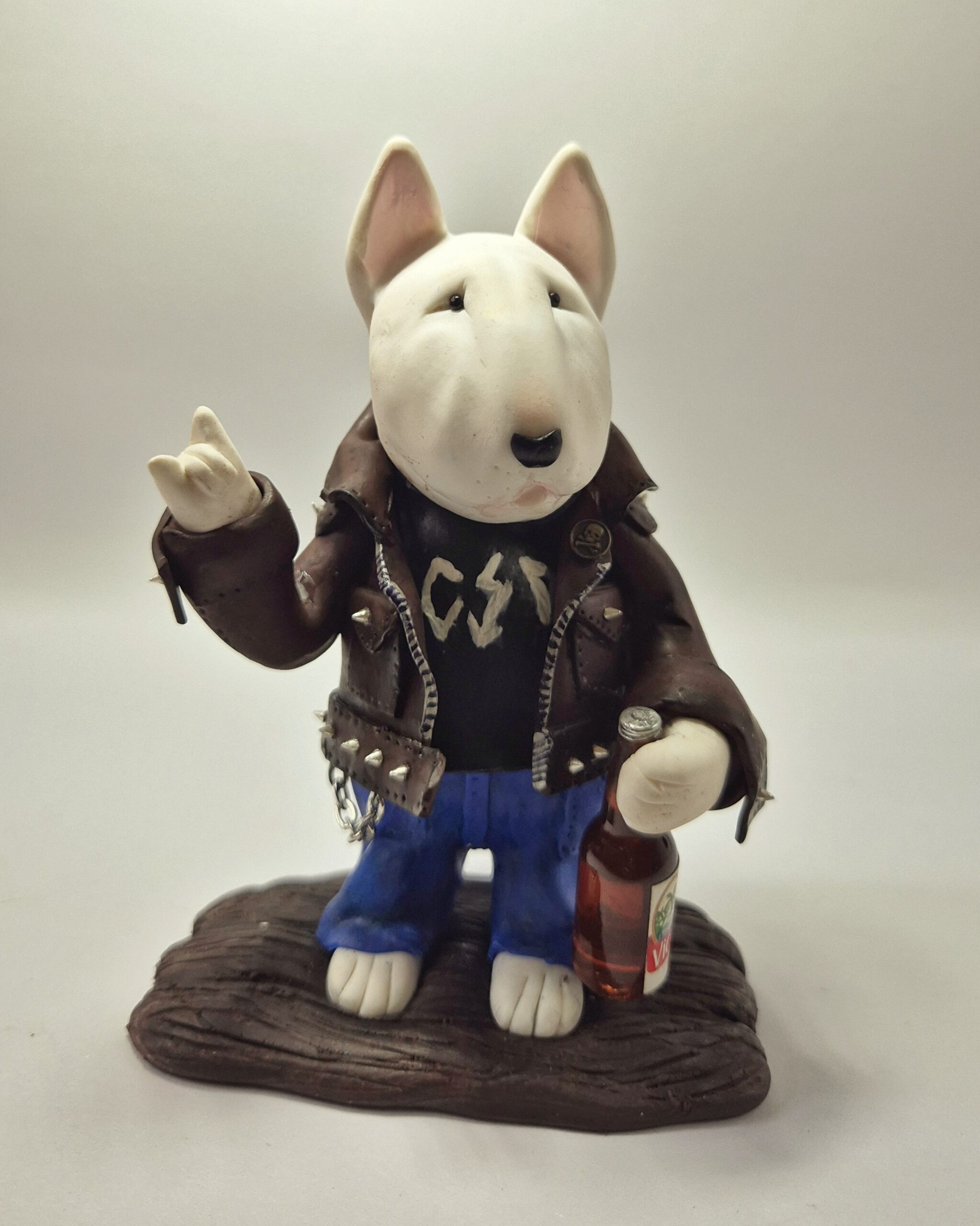 Rocker Handmade Bull Terrier Figurine - Image 3