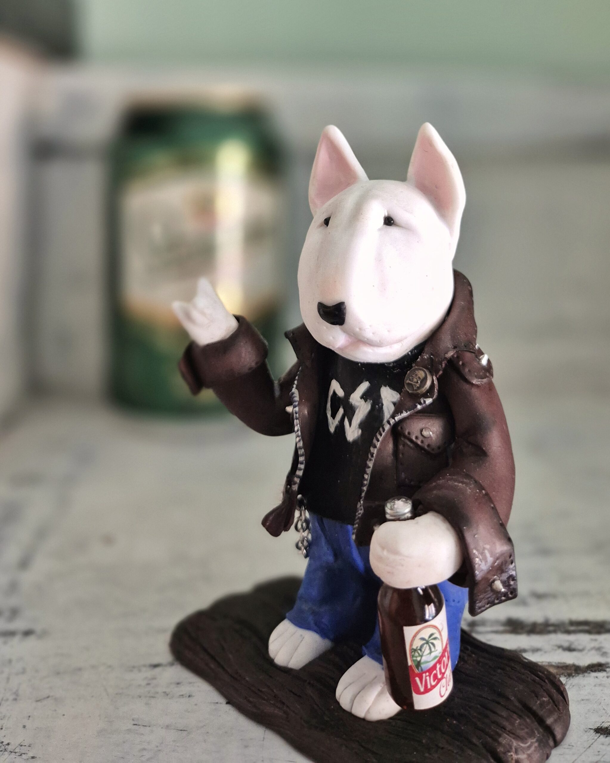 Rocker Handmade Bull Terrier Figurine - Image 7