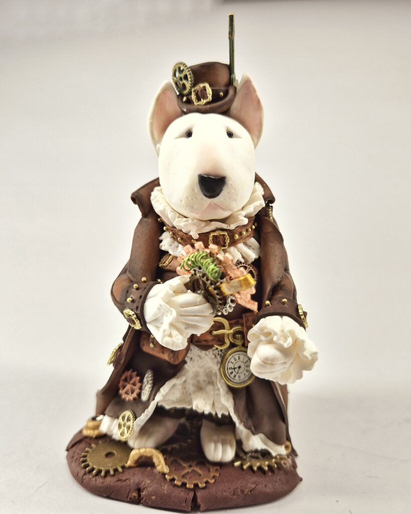 Steampunk Bull Terrier Explorer