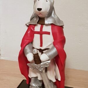 Bull Terrier Knight Figurine, Medieval Dog Sculpture, Handmade Bull Terrier Decor, Knight Gift, Dog Lover Collectible