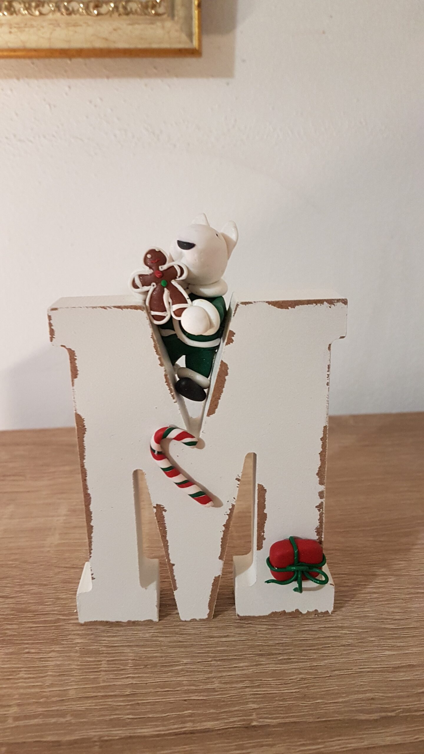 Christmas Bull Terrier Xmas Decoration with Handmade Holiday Dog Figures - Image 3