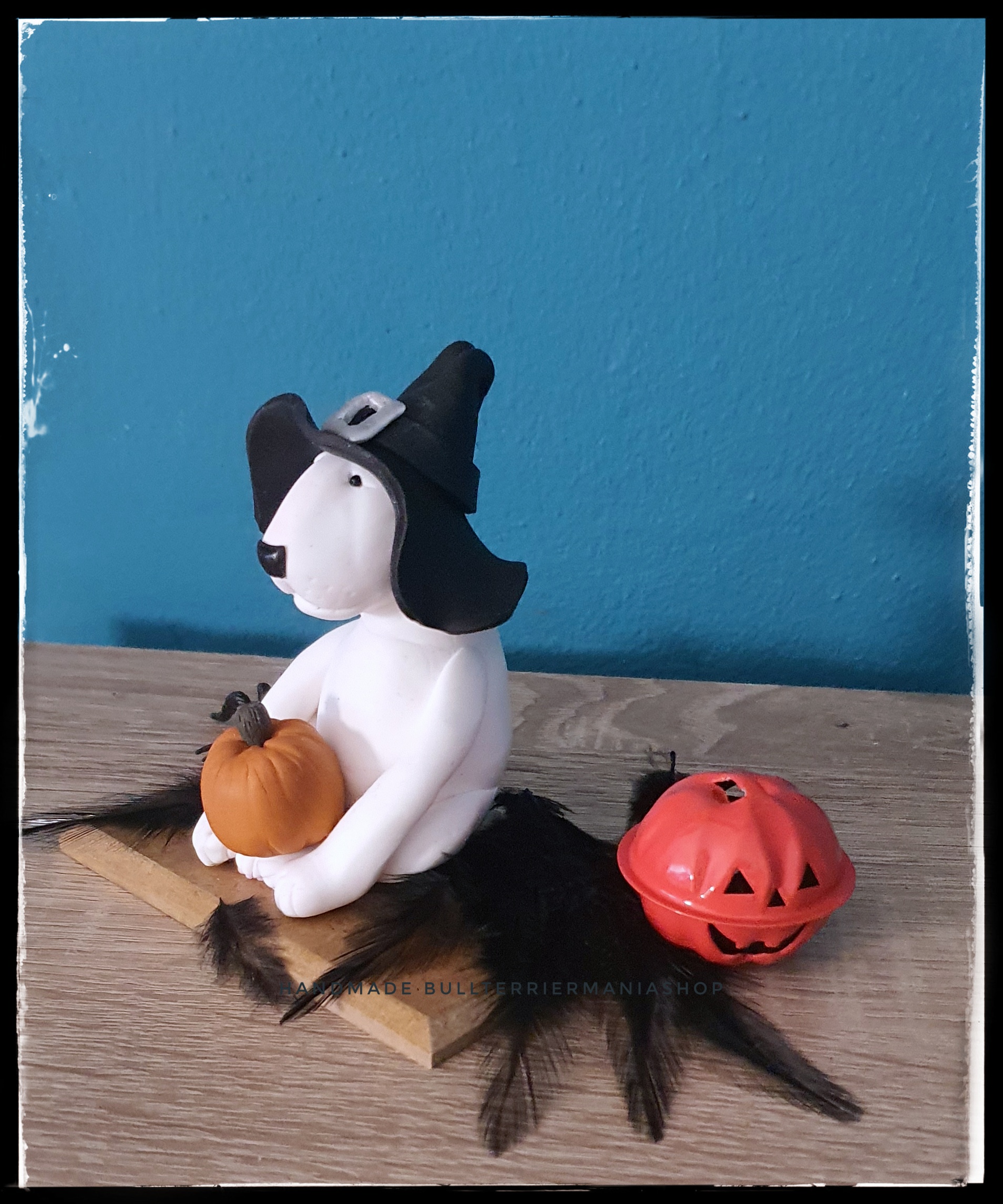 Bull Terrier Halloween Figurine