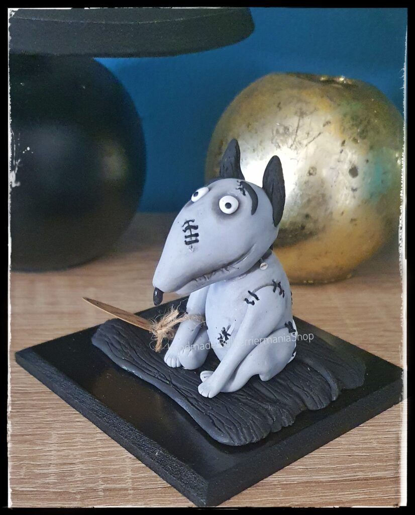 Spooky Bull Terrier Figurine