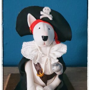 Bull Terrier Pirate Figurine