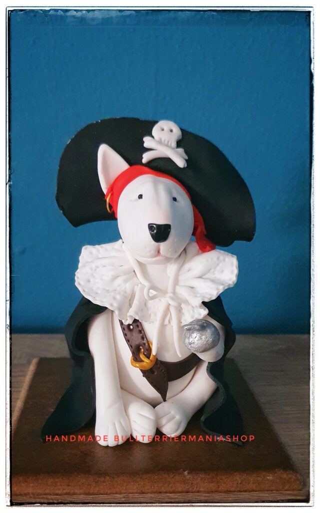 Bull Terrier Pirate Figurine
