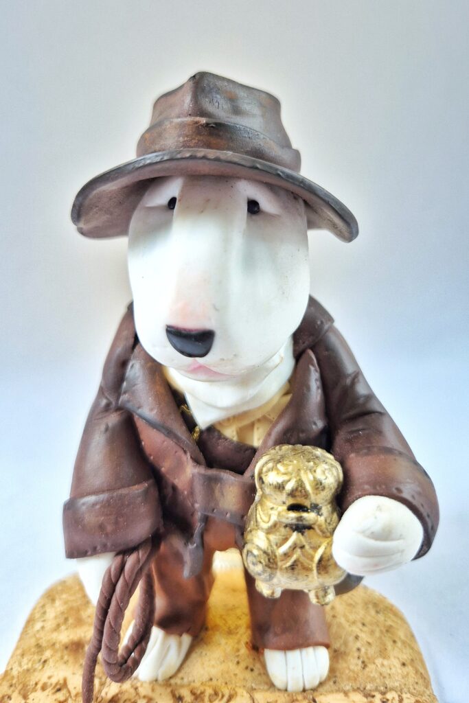 Explorer Bull Terrier Figurine
