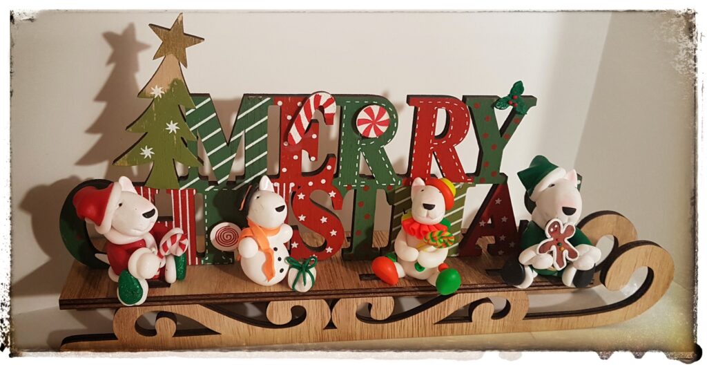 Bull Terrier Christmas Set