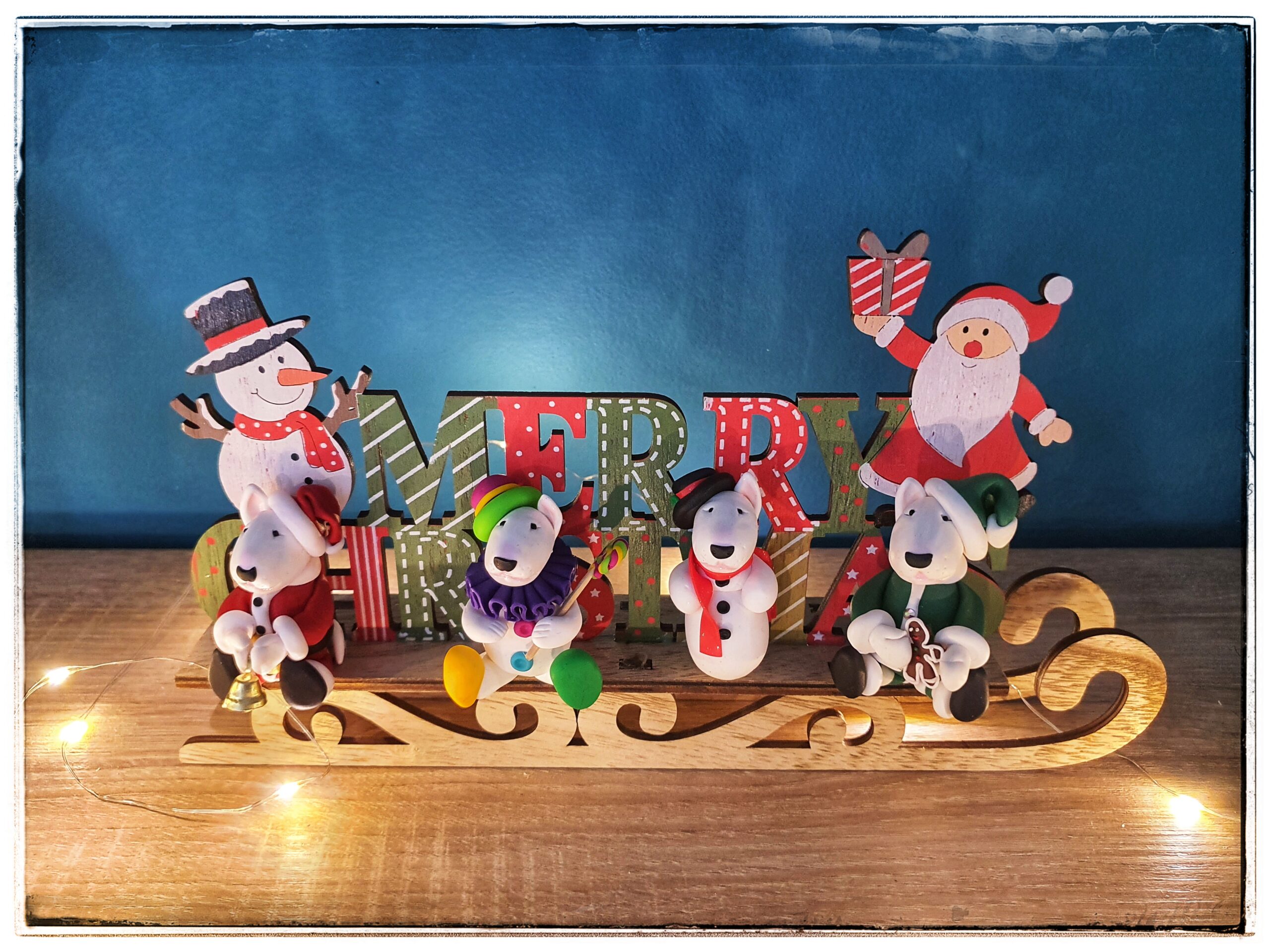 Handmade Christmas Bull Terriers