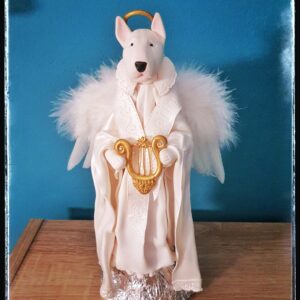 Bull Terrier Angel Tree Topper handmade Christmas decoration