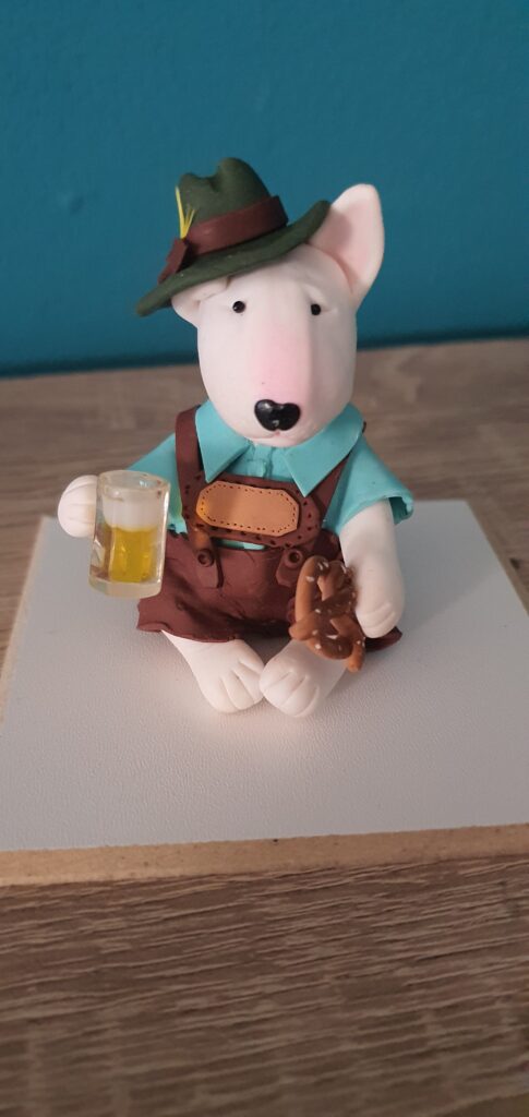 Oktoberfest Bull Terrier Figurine