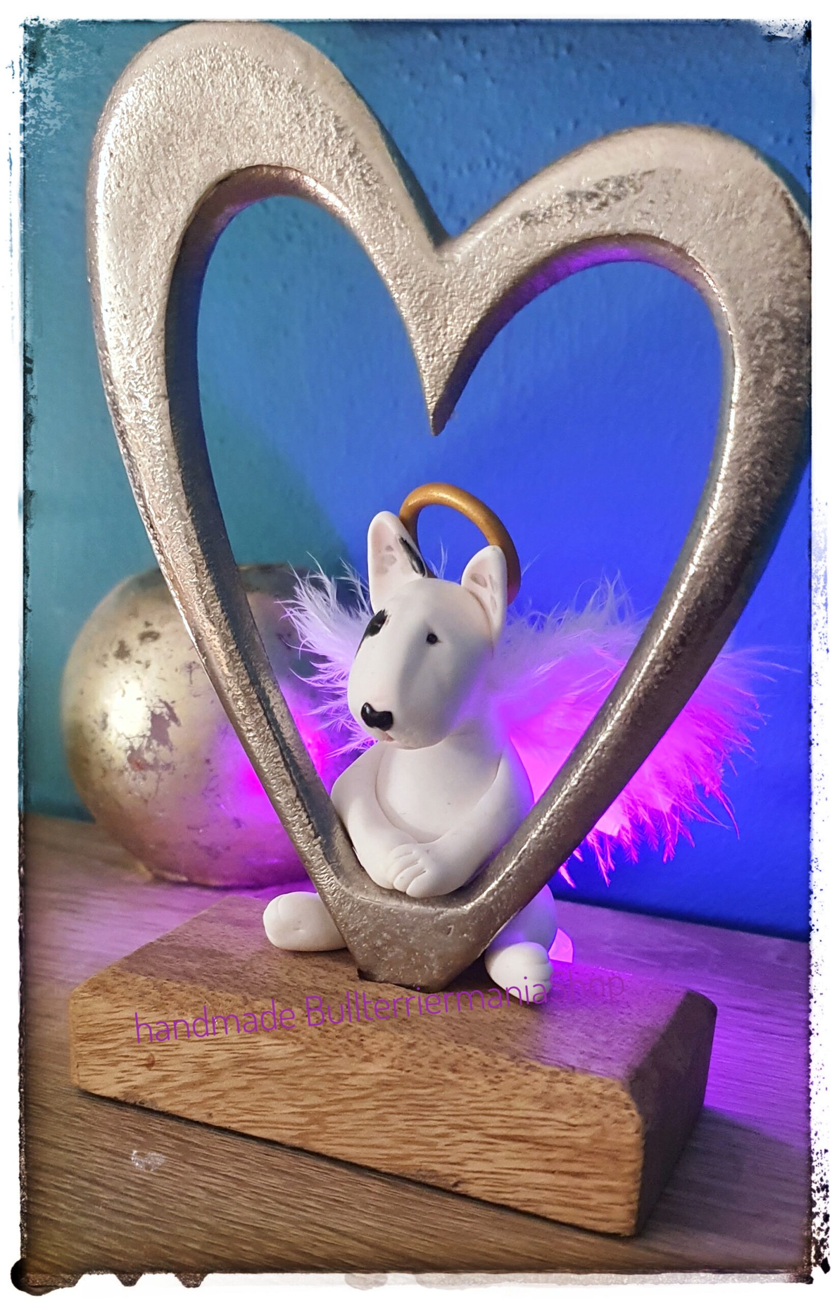 Angel Bull Terrier sculpture