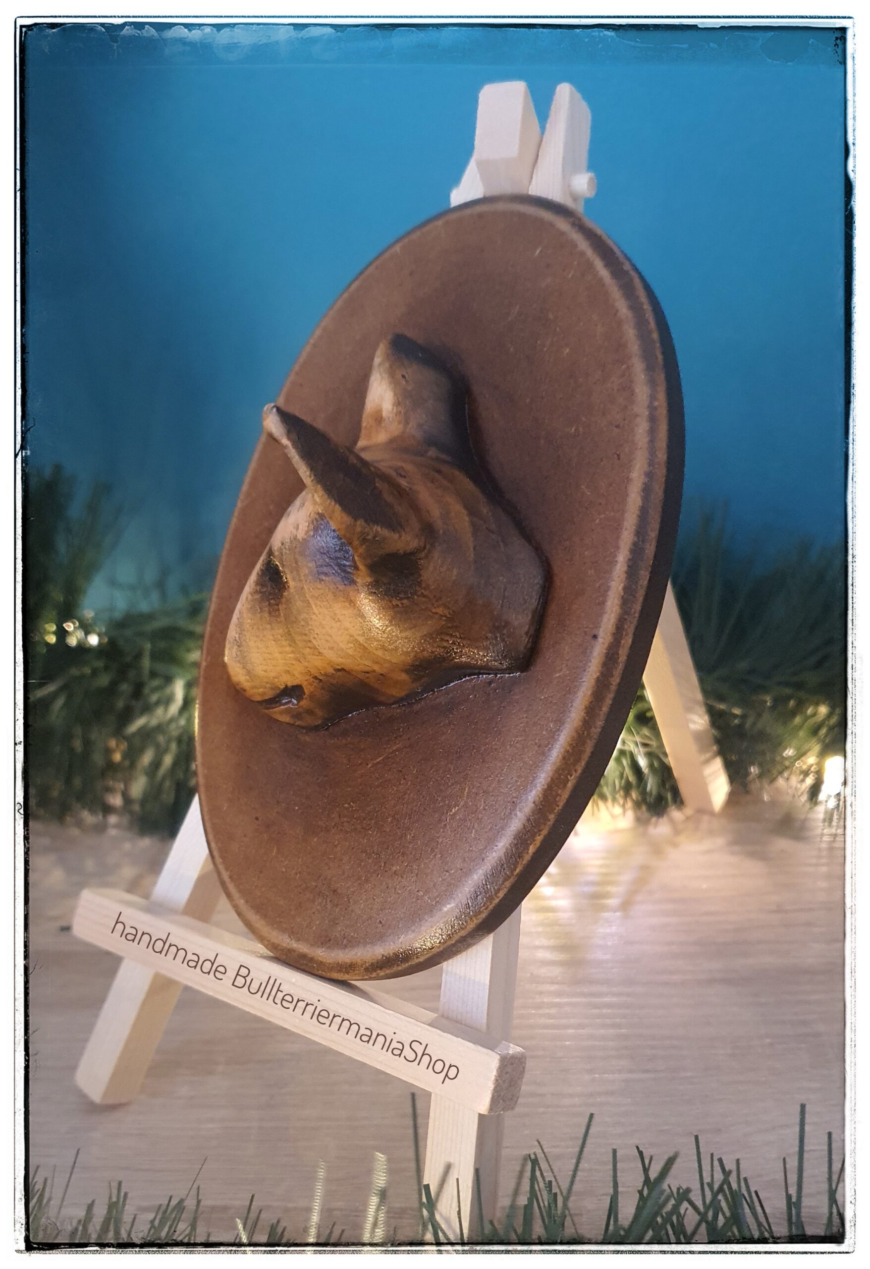 Bull Terrier wooden wall decoration