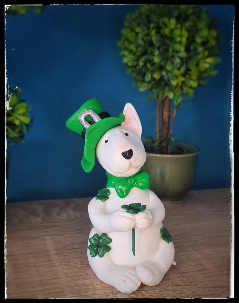 Handmade Irish Bull Terrier figurine