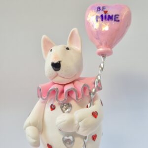 Bull Terrier Valentine figurine