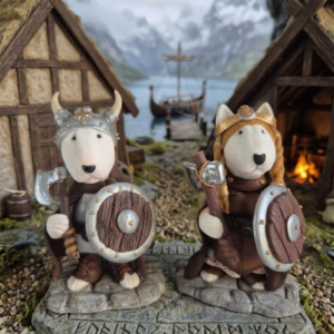 Handmade Viking Bull Terrier Couple