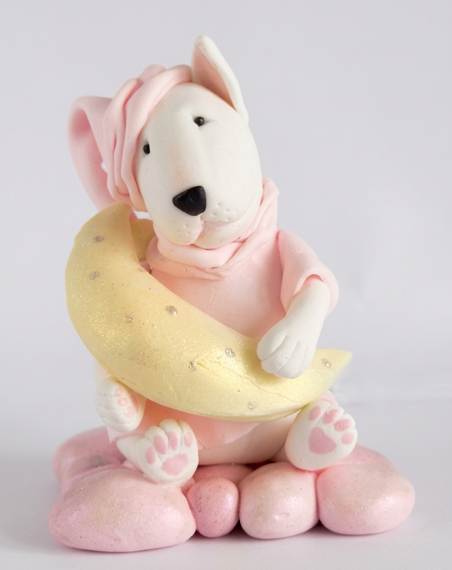 Bull Terrier Night Light Handmade Bullterrier Moon Lamp - Image 2